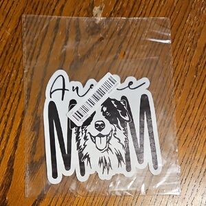 Aussie Mom Sticker - Black and White